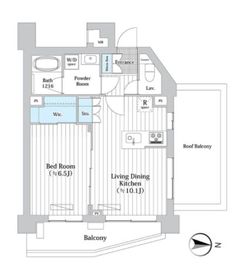 プレール・ドゥーク新宿West 707 間取り図