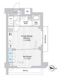 プレール・ドゥーク新宿West 417 間取り図