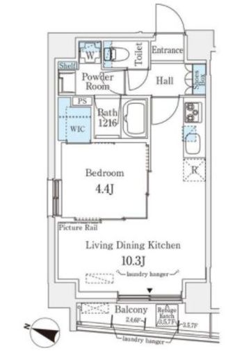 ブリューム西麻布 402 間取り図