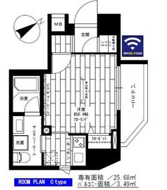 ステージファースト門前仲町 6階 間取り図