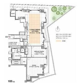 Prestige Residence白金長者丸 (プレステージレジデンス白金長者丸) 1階 間取り図