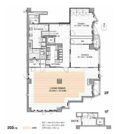 Prestige Residence白金長者丸 (プレステージレジデンス白金長者丸) 2階 間取り図