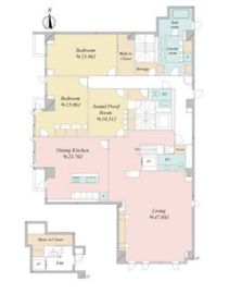 Prestige Residence白金長者丸 (プレステージレジデンス白金長者丸) 202 間取り図