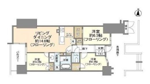 プレミスト有明ガーデンズ 12階 間取り図