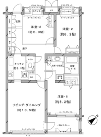 MFPRコート代官山 213 間取り図