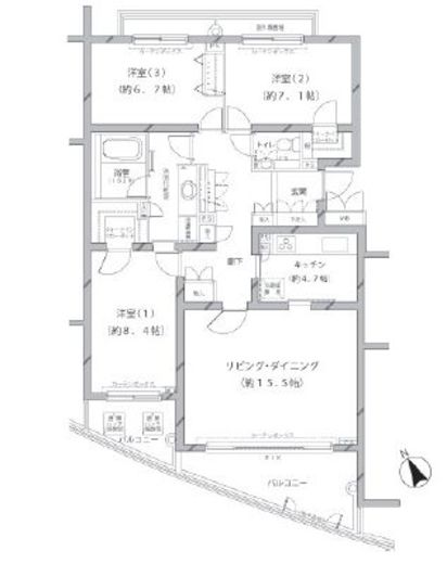 MFPRコート代官山 308 間取り図