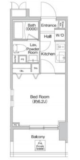 プライムアーバン神楽坂 813 間取り図