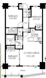 リビオ四谷 6階 間取り図