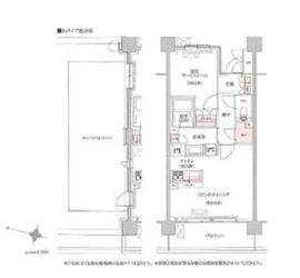 リージア経堂テラスガーデン 616 間取り図