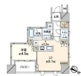 パークホームズ日本橋浜町二丁目ローレルアイ 10階 間取り図