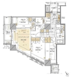 品川タワーレジデンス 14階 間取り図