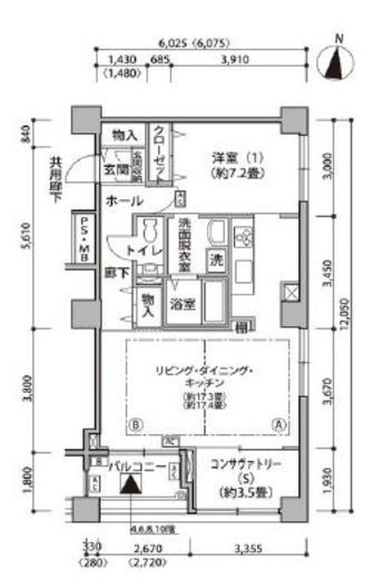 東雲キャナルコートCODAN 15-1008 間取り図