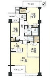 ブランズ大井仙台坂イーストヒル 3階 間取り図