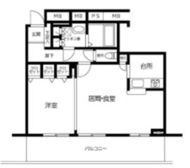 リガーレ日本橋人形町 3階 間取り図