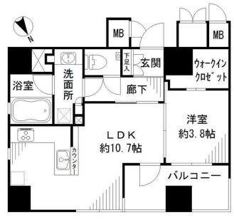 プレミスト明石町 2階 間取り図