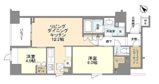 リビオレゾン月島ステーションプレミア 13階 間取り図
