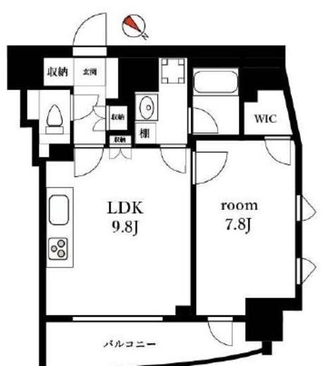 フィールM西新宿 4階 間取り図