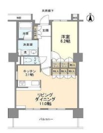 豊洲シエルタワー 11階 間取り図