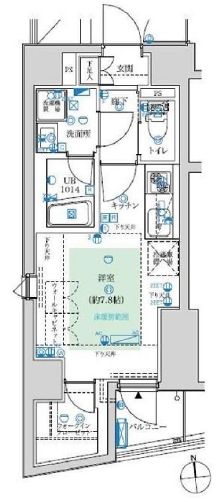 フェルクルール秋葉原 3階 間取り図