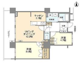 豊洲シエルタワー 27階 間取り図