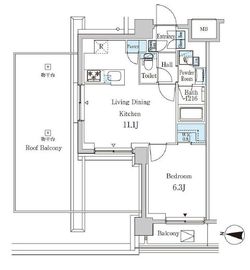 ジオエント中野弥生町 501 間取り図