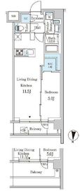 ジオエント中野弥生町 222 間取り図