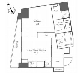 ライオンズフォーシア白金高輪 201 間取り図