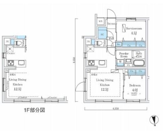 ラクラス中野南台 201 間取り図