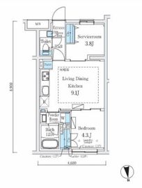 コスモグラシア中野南台 111 間取り図