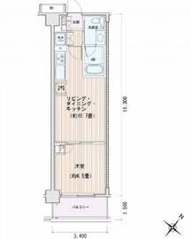 エスティメゾン豊洲レジデンス E826 間取り図