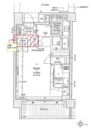イクサージュ目黒 6階 間取り図
