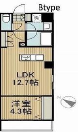 コンファーレ本駒込 202 間取り図