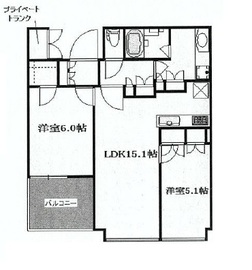 キャピタルマークタワー 5階 間取り図