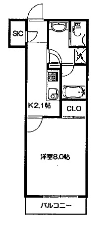 アトラスタワー西新宿 4階 間取り図