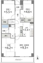 目黒本町マンション 508 間取り図