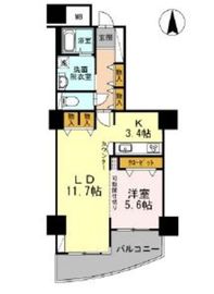 品川シーサイドビュータワー2 1203 間取り図