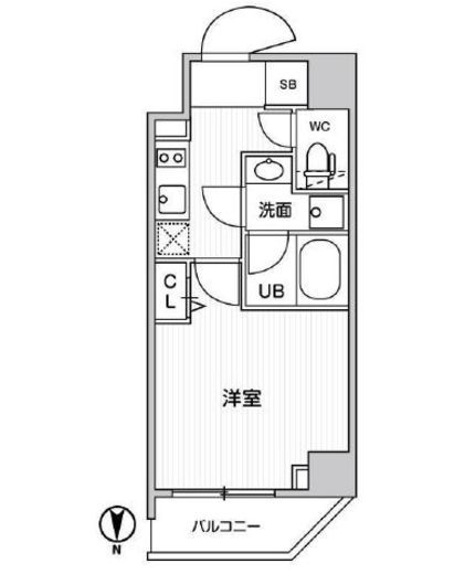 グラシアプレイス錦糸町 201 間取り図