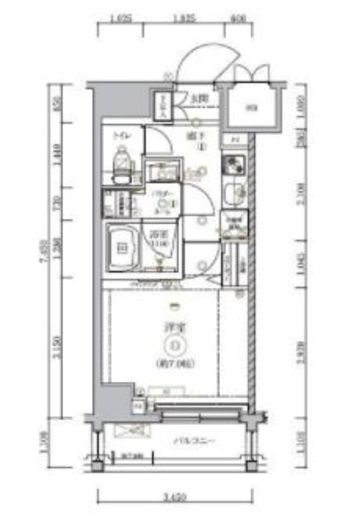 グラシアプレイス錦糸町 302 間取り図
