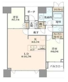 ドゥ・トゥール 11階 間取り図