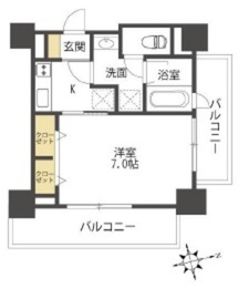 ピアース西馬込 4階 間取り図