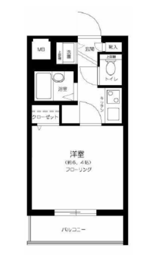 ガラ・ステージ麻布十番 2階 間取り図