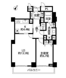 ベイコート芝浦 102 間取り図