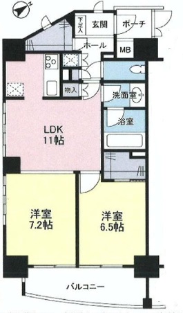 クオリア代々木 4階 間取り図