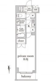 アーベイン早稲田 803 間取り図