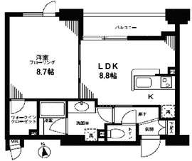 オーキッドレジデンス神楽坂 320 間取り図