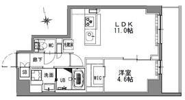 S-RESIDENCE浅草 (エスレジデンス浅草) 206 間取り図