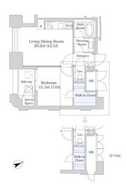 ハーモニーレジデンス池袋ウエストゲート 6階 間取り図