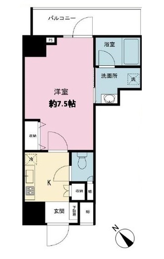 グランドコンシェルジュ麻布 7階 間取り図