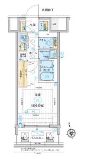 ディームス品川南大井 414 間取り図