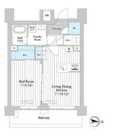 プレール・ドゥーク新宿West 607 間取り図